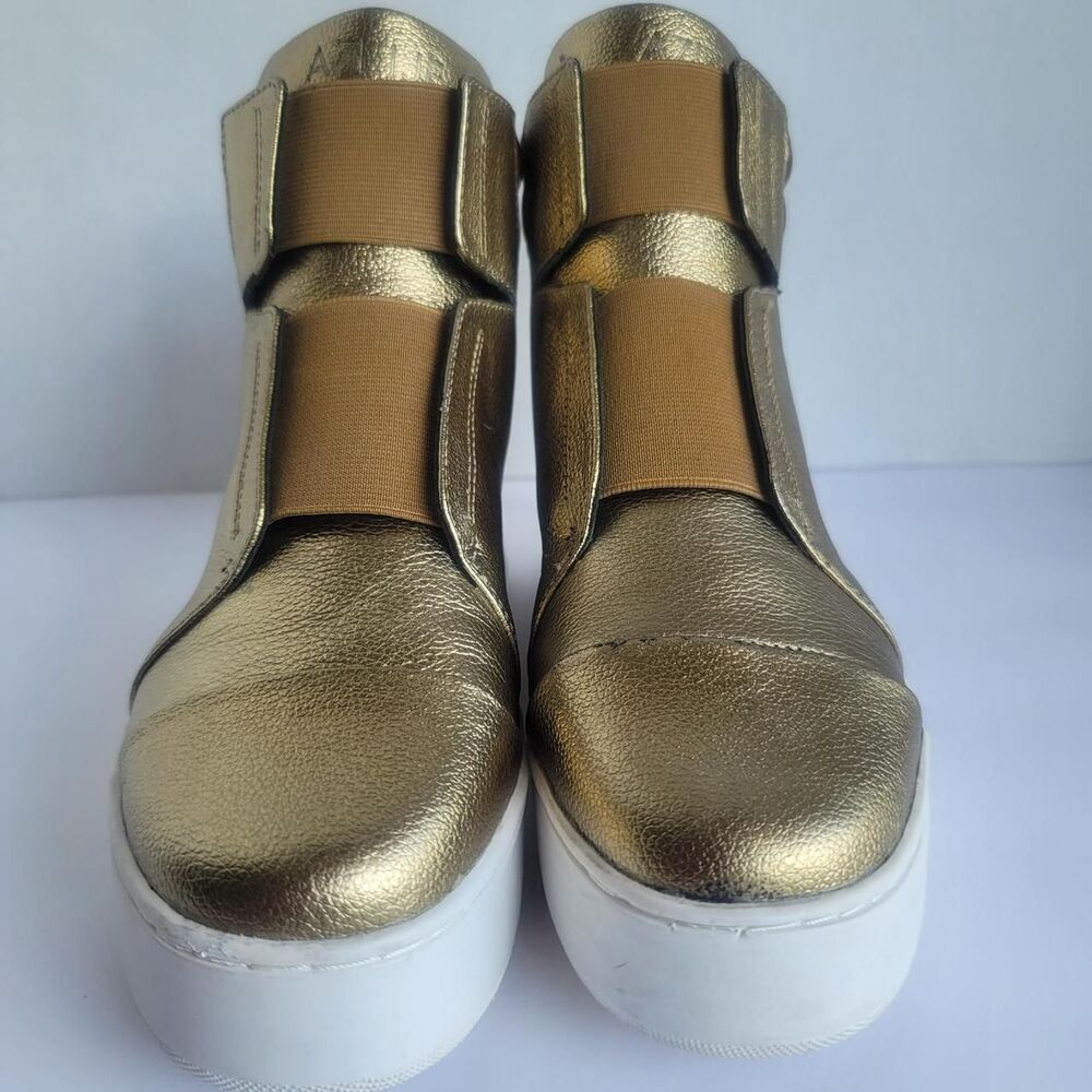 ATELJE 71 High Top Sneakers Ankle Boot Metallic Platform Shoe Trainers Size 6.5